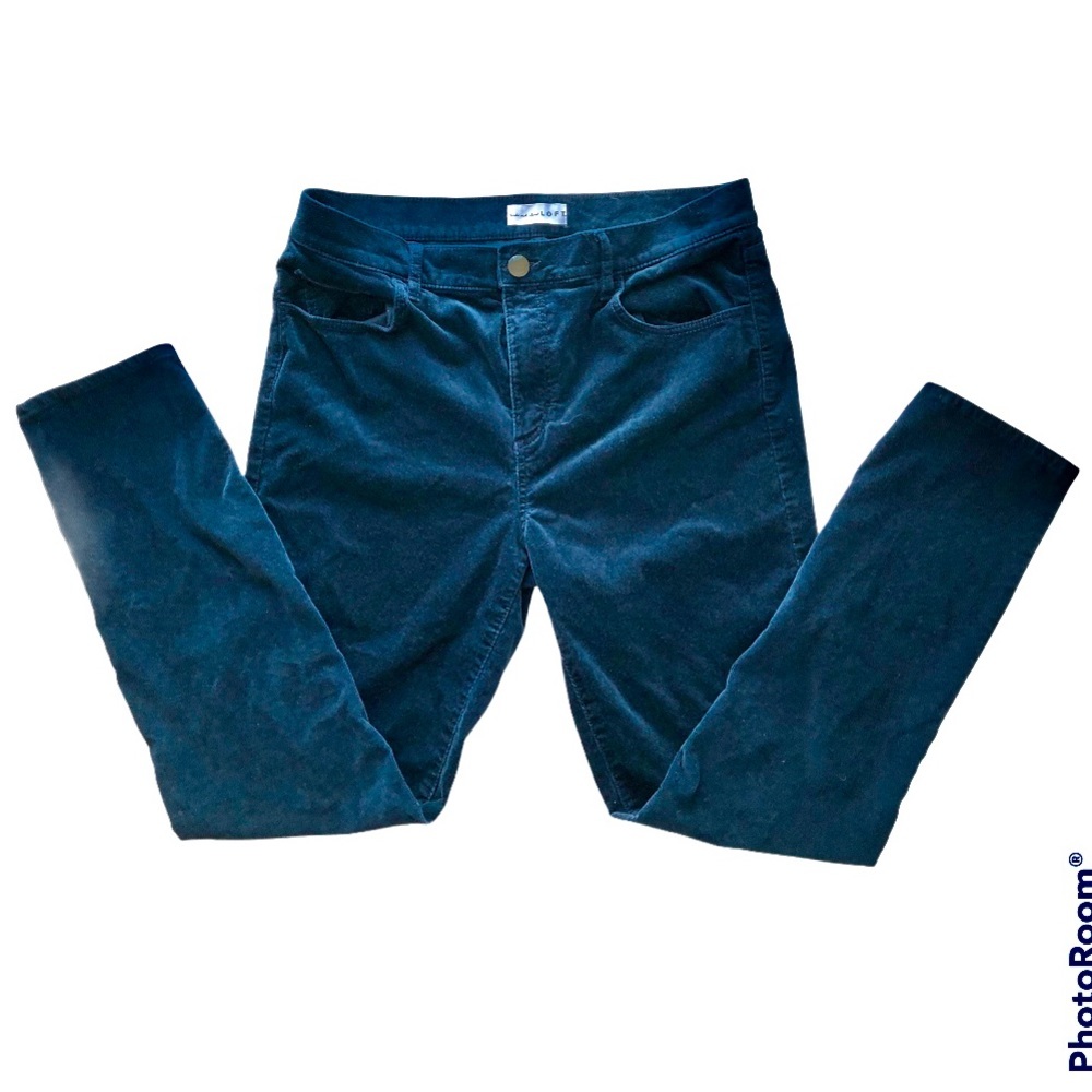 ANN TAYLOR | Blue Velvet Ankle Pants Size 12